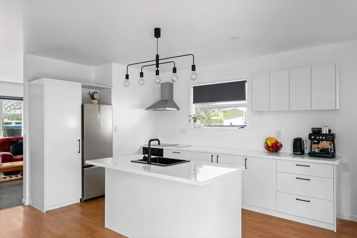 Island Kitchen with Pendant Lighting