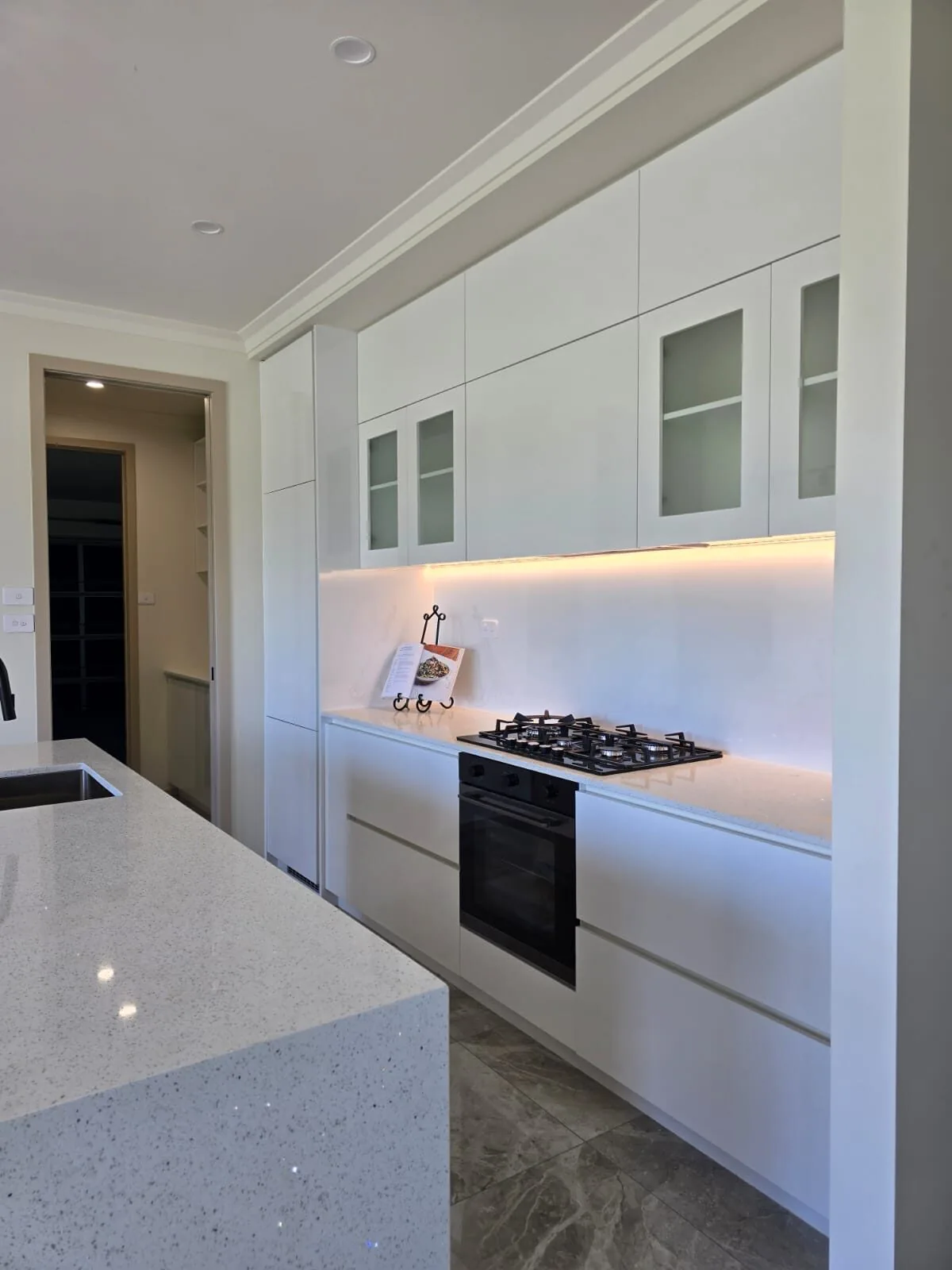 Stone-Topped Kitchen Island