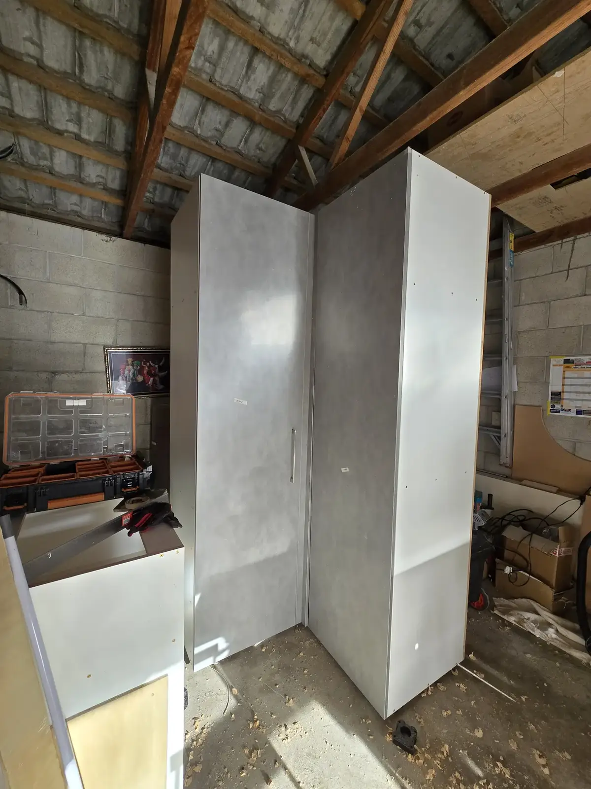 Grey Corner Wardrobe